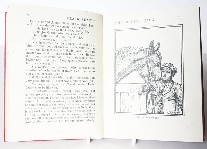 Black Beauty by Anna Sewell, Classic Children`s 1940 Book Vintage old Book Hardback horse Equestrian